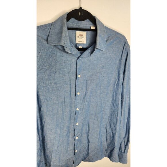 Ben Shermam Tailoring Long Sleeve Button Down Shirt Size 16.5 Tailored Slim Fit - Picture 2 of 7